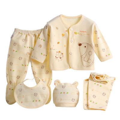 

5pcssetNewborn Baby 0-3M Clothing Set Brand Baby Boy Girl Clothes 100 Cotton Cartoon Underwear