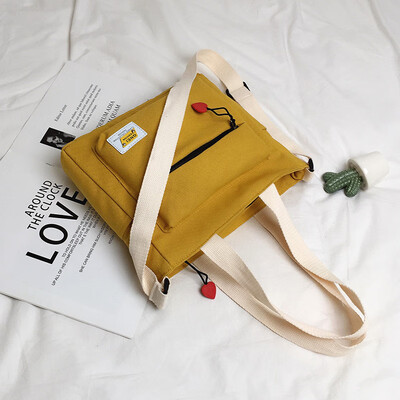 

Summer new small fresh art bag female 2019 new fashion mobile wild single shoulder slung canvas small square bag