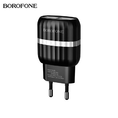 

BOROFONE BA24A USB Wall Charger Dual Port USB Powerport Dual Wall Charger Travel Charger Universal Power Adapter Compatible with P