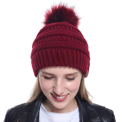 

Tailored New Women Girls Keep Warm Winter Casual Knitted Hat Wool Hemming Hat Ski Hat
