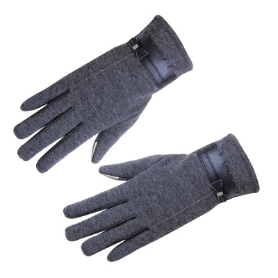 

Elegant Women Bowknot Winter Warm Gloves Touch Screen Full Finger Mittens Gift