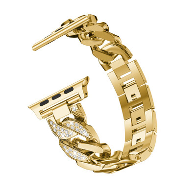 

〖Follure〗Single Row Cowboy Chain Metal Crystal Watch Band For Apple Watch Series 4 40mm