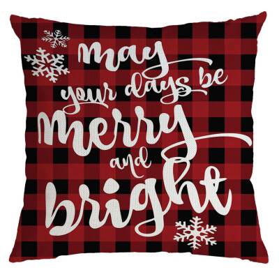 

Siaonvr Christmas Pillow Cover Pillowcases Decorative Sofa Cushion Cover 45x45cm