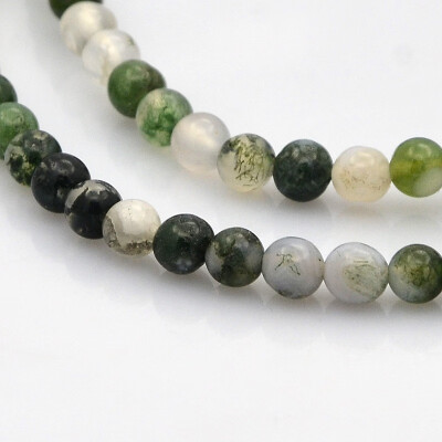 

Natural Moss Agate Round Bead Strands 4mm Hole 1mm about 102pcsstrand 157