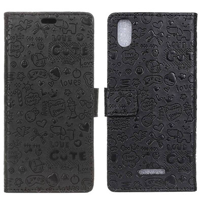 

MOONCASE Wiko View2 Go Little Witch Leather Case - Black