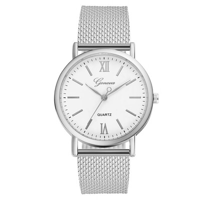 

RM Temperament Versatile Ladies Silica Gel Strap Watch Simple Mirror Quartz Watch
