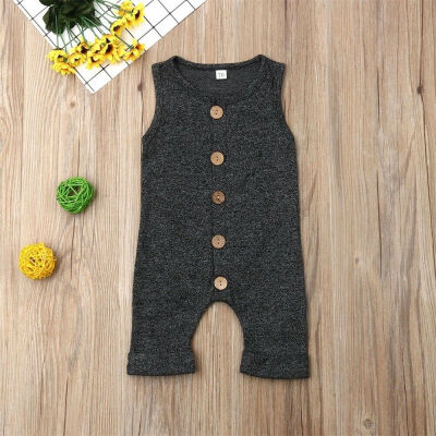 

Newborn Infant Baby Girl Boy Cotton Solid Plain Romper Bodysuit Jumpsuit Outfits