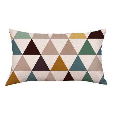 

〖Follure〗Geometric Lines Sofa Bed Home Decoration Festival Pillow Case Cushion Cover A