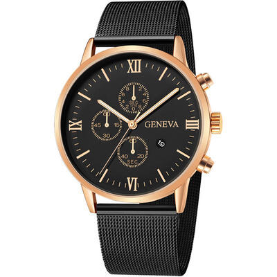 

Fashion Women Sport Watch GENEVA Clock Mesh Band Stainless Steel Analog Quartz Wristwatch Lady Female Luxury Watches