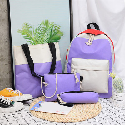 

Womens Fashion Backpack Patchwork Composite Bag Casual Bag Shoulder Bag