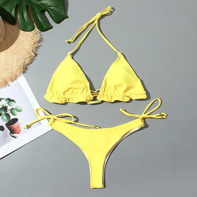 

Roseonmyhand Womens Sexy Swimsuit Bikini Solid Color Split Swimsuit Bikini