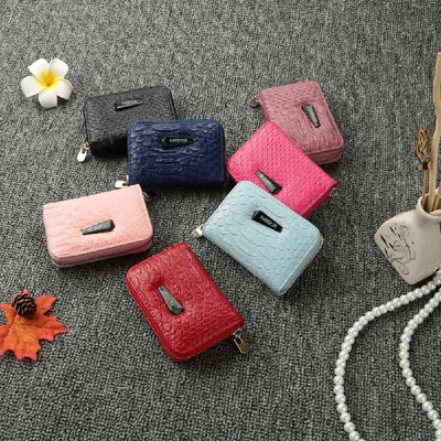 

New Fashion Women Card ID Holder PU Leather Solid Color Multiple Card Slots Business Card Holder Card Holder