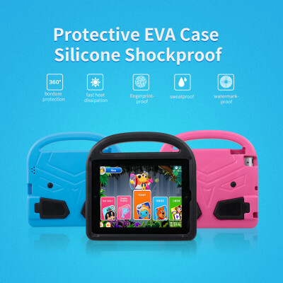 

Protective EVA Case for iPad 234 Silicone Shockproof Handle Case Screen Protector for Kids Pink