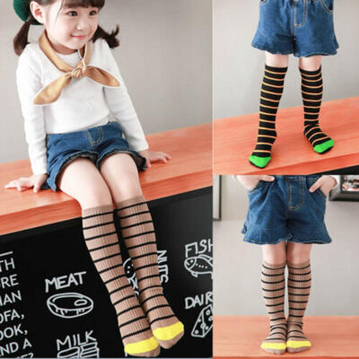 

3-10 Years Kids Girls Socks Toddler Knee High Long Cotton Stockings Casual Socks