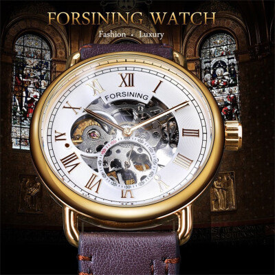 

Gobestart Forsining Hollow Dial Luxury Design Business Fashion Mens Mechanical Watch