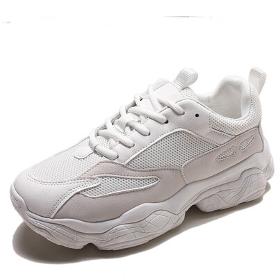

LZJ New 2019 Spring Fashion Women Casual Shoes Suede Leather Platform Shoes Women Sneakers Ladies White Trainers Chaussure Femme