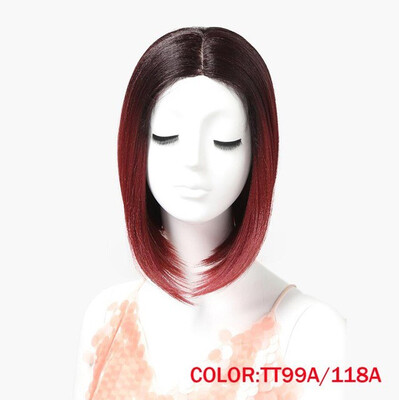 

Noble Hair Lace Wig High Temperature 12 Inch 1B Color Short Straight Wigs For Women Synthetic Wigs Free Shipping