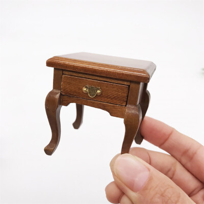 

Gobestart 112 Mini Dollhouse Furniture Cabinet Miniature Living RoomTable Kids Toy Brown