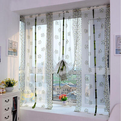 

New Hand Embroidered High Quality Curtain Floral Shade Sheer Voile Door Window