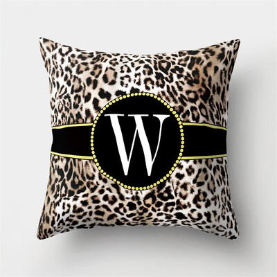 

Gobestart English Alphabet Pillow Print Cushion Flower Pillowcase Cover Room Decoration