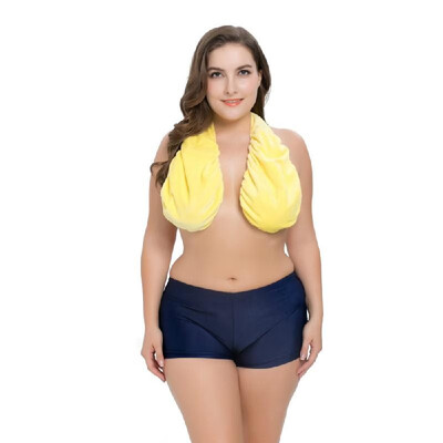 

Womens Bra Halter Neck Towel Underwear Big Boobs Hanging Type Bra Towel