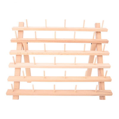 

Greensen Wooden 30 Spools Cone Thread Stand Rack Foldable Sewing Embroidery Storage Holder Organizer