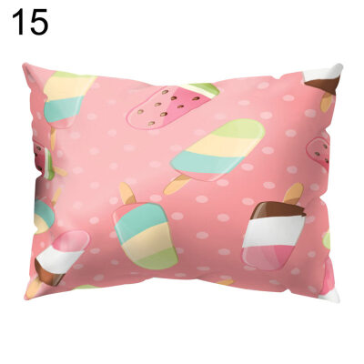 

Cartoon Fruit Donut Ice Lolly Pillow Case Sofa Waist Throw Cushion Cover Decor