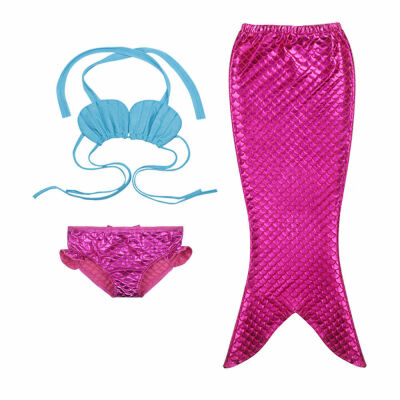 

Kids Girls Swimmable Mermaid Tail Sea-maid Bikini Swimwear Swimming Costume