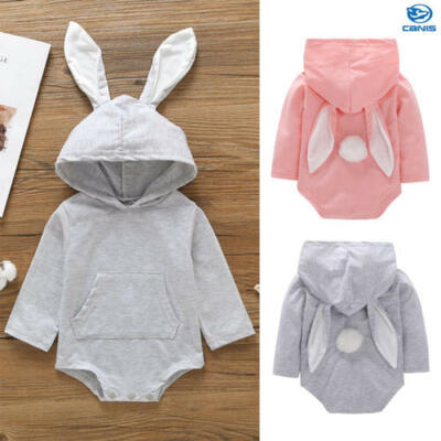 

US Easter Toddler Baby Girls Boys Rabbit Ear Romper Jumpsuit Clothes Outfits NEW