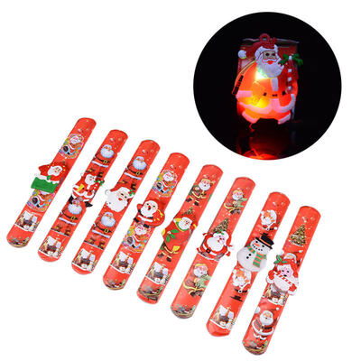 

Cute Silicone Santa Claus Snowman Wrist Light Up Bracelet Kids Christmas Gift