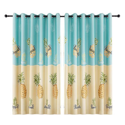 

Pineapple Print Polyester Curtain Living Room Blackout Window Blinds Drapes