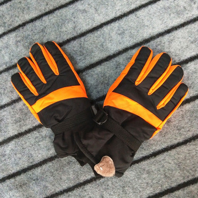 

QIUYAN Riding leather gloves winter warm plus velvet thickening cycling cold men 18462