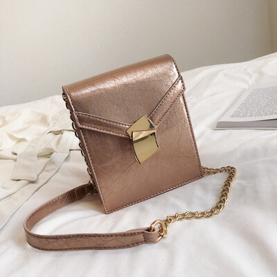 

Qiao Bani 2019 new Korean fashion Dongdaemun simple chain flip bag size single shoulder diagonal female bag