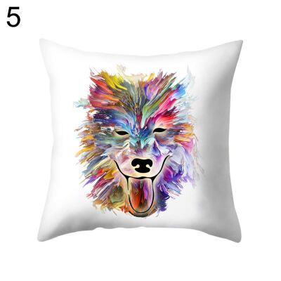 

Multi-Color Animal Face Square Throw Pillow Case Cushion Cover Bedding Articles