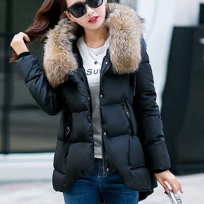 

Toponeto Fashion Women Winter Warm Cotton Hooded Winter Jacket Long-Sleeved Coat