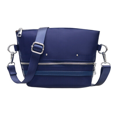 

Casual Women Solid Color Waterproof Nylon Zipper Pouch Crossbody Shoulder Bag