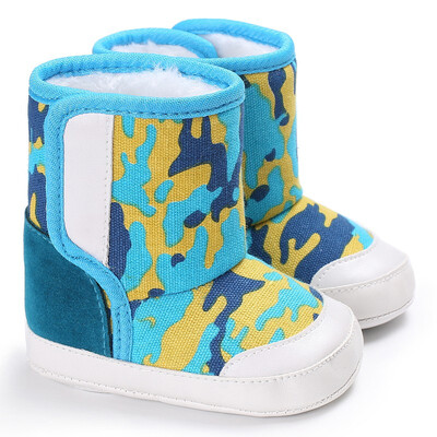 

WEIXINBUY Fashion Baby Boots Girls Boys Shoes Autumn Winter First Walkers Kids Patchwork Print Children Boots 9 Styles