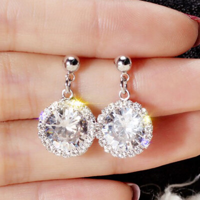

Korean Version Fashion Jewelry Water Drop Rhinestone Women Earrings Dangle Ear Drop Jewelry Charm Decor