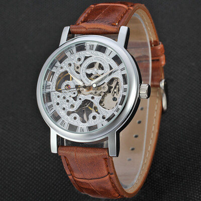 

T-Winner genuine full hollow mens&womens couple mechanical watch belt watch