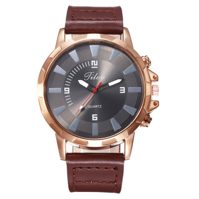 

Creative large dial mens belt quartz watch mens casual sports watch generation