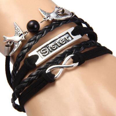 

Swallow Letter Infinite Layered Friendship Bracelet