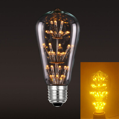 

Gobestart E27 ST64 Edison Tungsten Retro LED Lamp Decorated With Sky Stars 5W
