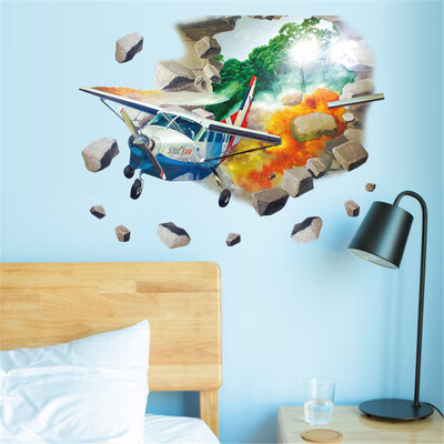 

〖Follure〗3D Helicopter Floor Wall Sticker Removable Mural Decals Vinyl Art Room Decor