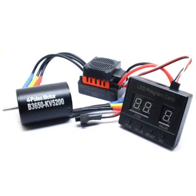 

Tailored B3650 5200KV Brushless Motor60A ESC Program Card Combo For 110 RC Car Truck