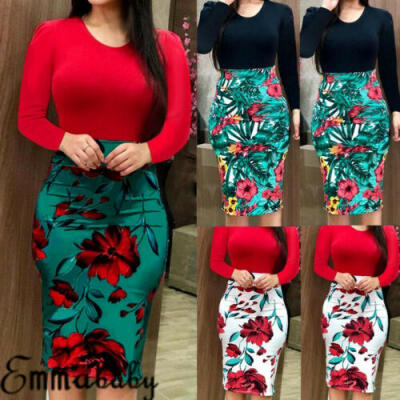 

Elegant Womens Business Office Dress Formal Bodycon Sheath Pencil Dresses