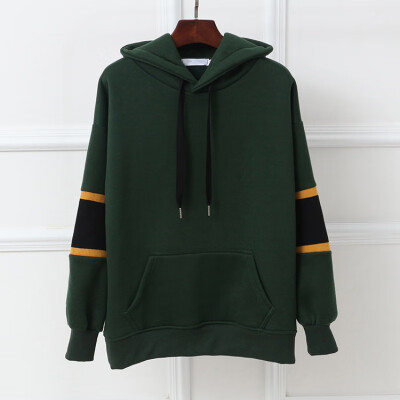 

Women Sweatshirts Multicolor Elegant Color Block Striped Pullovers Hooded Sweatshirt Autumn Minimalist Clothing