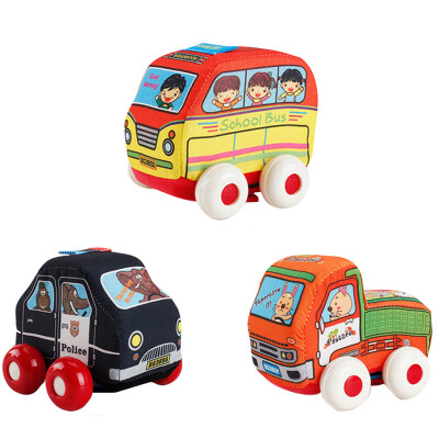 

Tailored Cute Pull-Back Construction Vehicles - Soft Baby Toy Play Set of 3 Vehicles