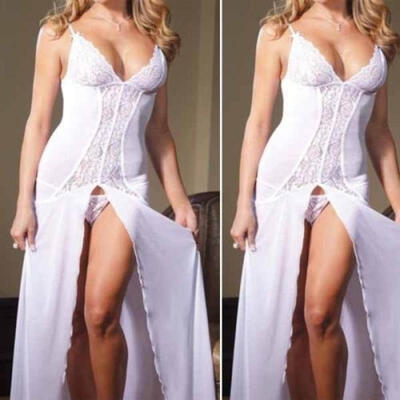 

New Women White Sexy Lingerie G String Dress Underwear Babydoll Sheer Sleepwear