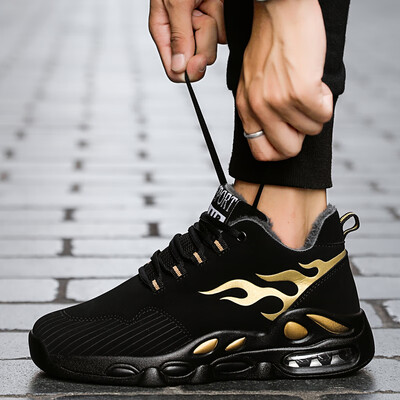 

2019 new Korean version of the trend of cotton shoes Gaobang sports shoes mens casual plus velvet high shoes summer warm shoes