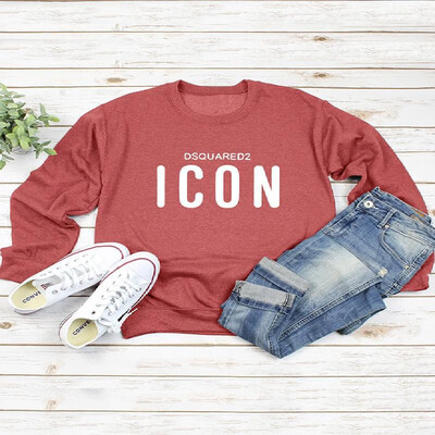 

Soft&Comfy Contrast Letters Pattern Long Sleeve Tee